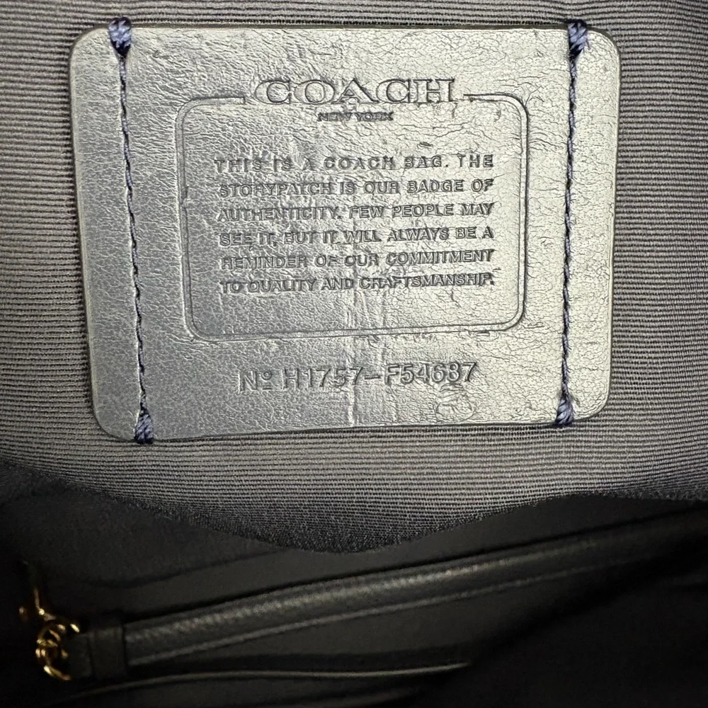 Coach Gray Pebbled Leather Taylor Tote Bag